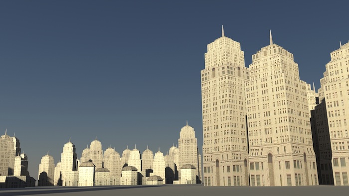 City Street View - rendered with mental ray